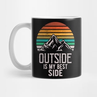 Outside Is My Best Side Nature Hiker Mountaineer Mug